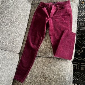Banana republic cords. Burgandy/Wine color.